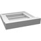 Ekena Millwork Vertical Surface Mount PVC Gable Vent w/ 2"W x 2"H , Brickmould Sill Frame, 12"W x 12"H GVPVE12X1203SN - alternate 4